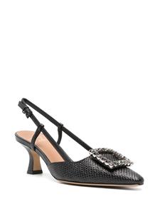 Roberto Festa Stefi 60mm crystal-embellished slingback pumps - Zwart