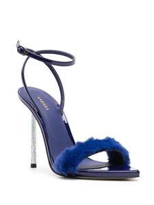 Le Silla Bella sandalen van imitatiebont - Blauw