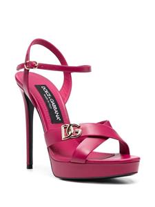 Dolce & Gabbana Sandalen met logoplakkaat - Roze