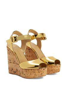 Giuseppe Zanotti Malena sandalen met plateauzool - Goud