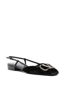 Valentino VLogo Signature slingback ballerina shoes - Zwart