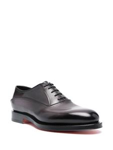 Santoni Oxford lakleren schoenen - Grijs