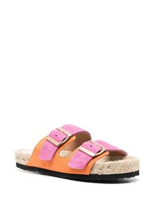 Manebi Slippers met colourblocking - Roze