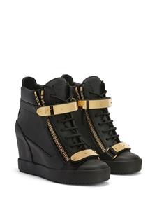 Giuseppe Zanotti Coby sneakers met sleehak - Zwart