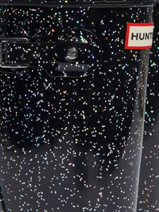 Hunter Kids Regenlaarzen met glitter - Zwart