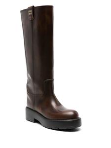 Miu Miu Fumé knee-high leather boots - Bruin