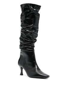 Rejina Pyo knee-high 70mm leather boots - Zwart