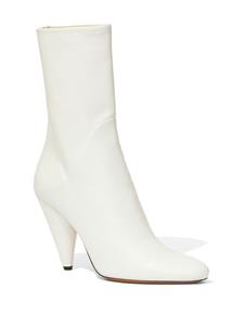 Proenza Schouler Cone 85mm leather ankle boots - Wit
