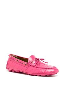 Bally Kerbs loafers met krokodillen-reliëf - Roze
