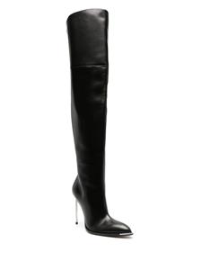 Bally Hedy 105mm thigh-high leather boots - Zwart