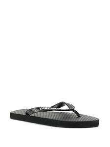 Dsquared2 teenslippers met logo - Zwart