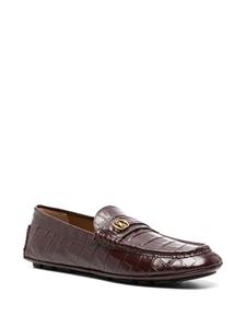 Bally Keeper embossed-crocodile leather loafers - Rood