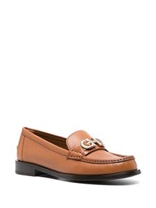 Ferragamo Gancini-buckle leather loafers - Bruin