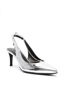 Zadig & Voltaire 68mm First Night Court leather pumps - Zilver
