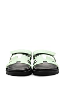 Hermès pre-owned Chypre leather sandals - Groen