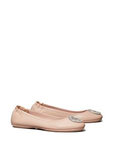 Tory Burch Minnie Travel leather ballerina shoes - Roze