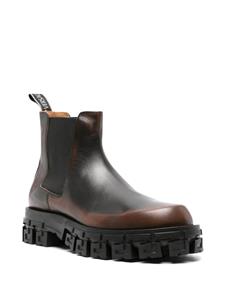 Versace Greca-sole leather chelsea boots - Bruin