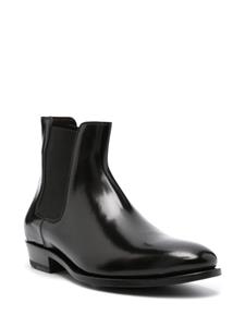 Tagliatore almond-toe leather ankle boots - Zwart