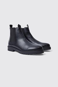 Boohoo Faux Leather Chelsea Boots, Black
