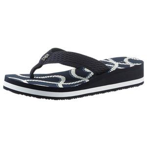 Tommy Hilfiger Teenslippers TOMMY ROPE M WEDGE SANDAL met gedessineerde binnenzool