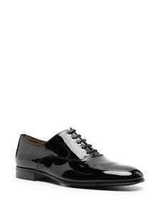 Gianvito Rossi Vittorio patent-leather Oxford shoes - Zwart