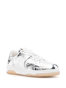 IRO cracked-effect leather sneakers - Zilver