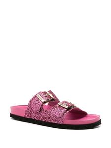Love Moschino Slippers met glitters - Roze