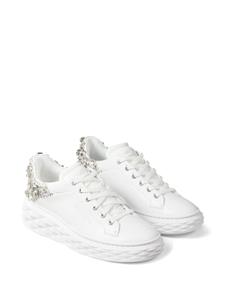 Jimmy Choo Diamond Maxi crystal-embellished sneakers - Wit