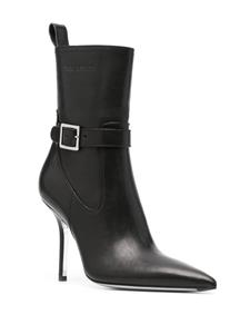 Dsquared2 Distressed 120mm leather boots - Zwart