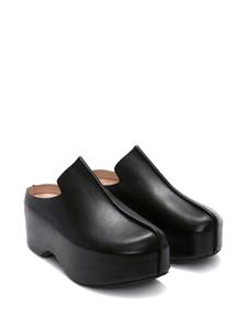 JW Anderson Leren loafers met plateauzool - Zwart