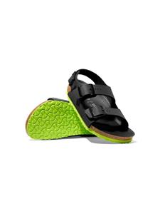 Birkenstock Kids Milano sandalen met contrasterende zool - Zwart