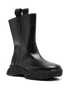 Vivienne Westwood logo-embossed chunky leather boots - Zwart