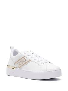 LIU JO Silvia 86 metallic-finish faux-leather sneakers - Wit