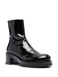 SAPIO ankle leather boots - Zwart
