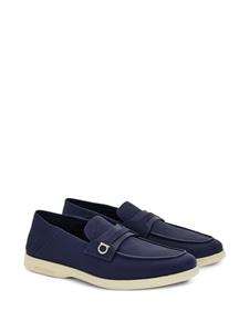 Ferragamo Gancini-plaque leather loafers - Blauw