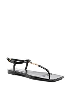 Versace Medusa-plaque patent-leather sandals - Zwart
