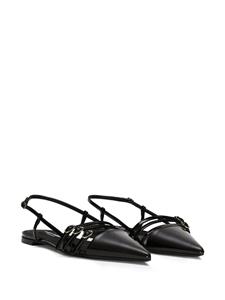Dolce & Gabbana patent-finish leather ballerina shoes - Zwart