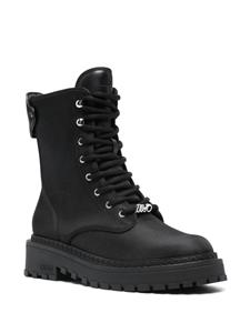 LIU JO lace-up leather boots - Zwart