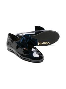 Eli1957 bow-detail patent-leather ballerina shoes - Blauw