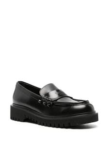 Valentino Rockstud-embellished leather loafers - Zwart