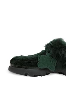 Burberry shearling creeper shoes - Groen