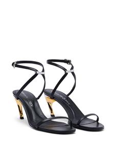 Alexander McQueen Armadillo sandalen met metalen bandje - Zwart