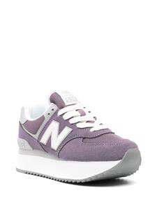 New Balance 574+ leren sneakers - Paars