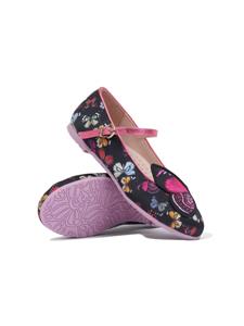 Sophia Webster Mini Butterfly appliqué-detail ballerina shoes - Zwart