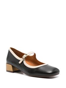 Chie Mihara Idan leather ballerina shoes - Zwart
