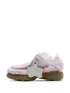 Burberry shearling creeper shoes - Roze