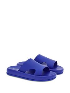 Ferragamo open-toe leather slides - Blauw