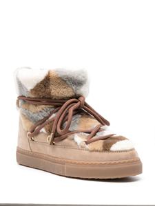 Inuikii patchwork shearling ankle boots - Beige