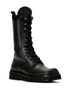 The Attico Robin leather mid-calf boots - Zwart