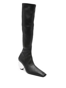 Courrèges Circle 90mm faux-leather knee-high boots - Zwart